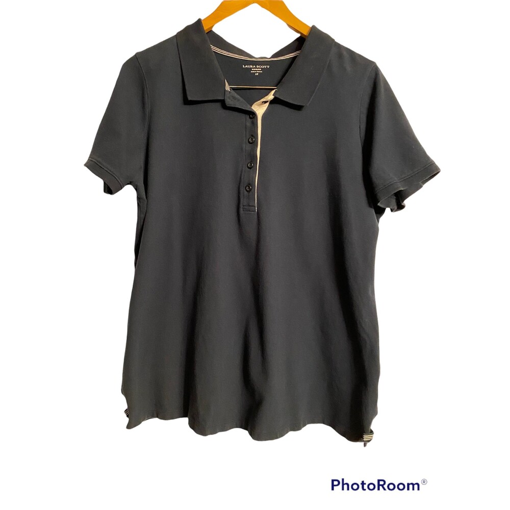 Laura Scott Woman Polo 1X Navy